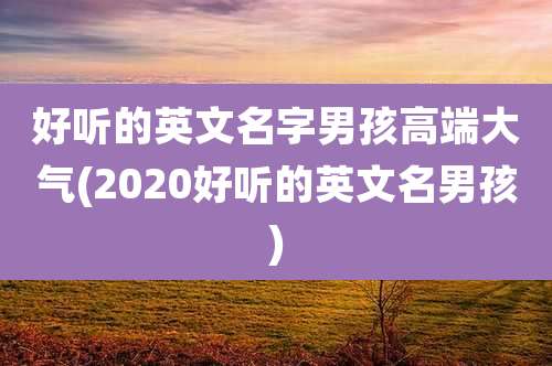 好听的英文名字男孩高端大气(2020好听的英文名男孩)