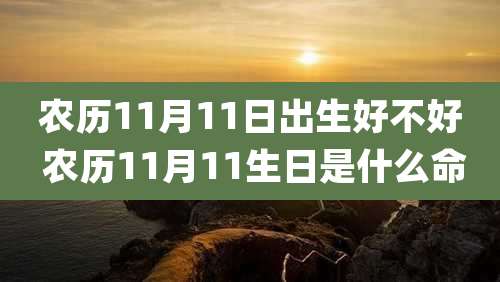 农历11月11日出生好不好 农历11月11生日是什么命