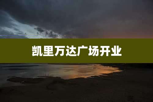 凯里万达广场开业