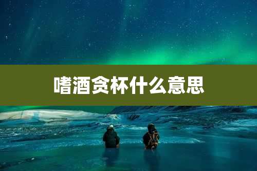 嗜酒贪杯什么意思