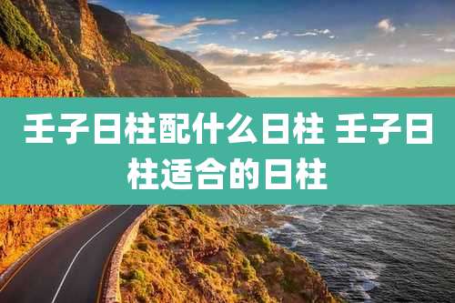 壬子日柱配什么日柱 壬子日柱适合的日柱