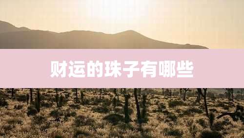 财运的珠子有哪些