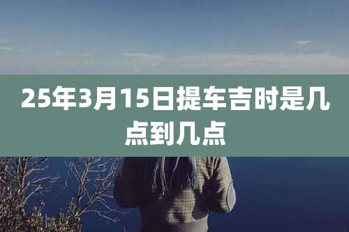 25年3月15日提车吉时是几点到几点