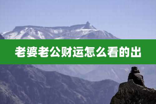 老婆老公财运怎么看的出