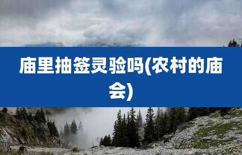 庙里抽签灵验吗(农村的庙会)