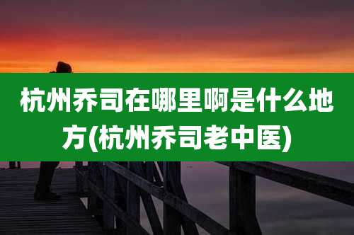 杭州乔司在哪里啊是什么地方(杭州乔司老中医)
