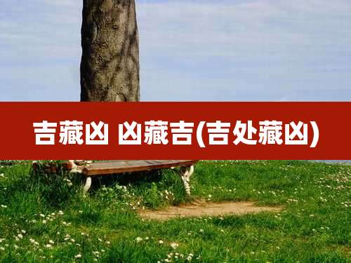 吉藏凶 凶藏吉(吉处藏凶)
