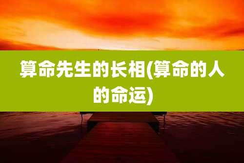 算命先生的长相(算命的人的命运)