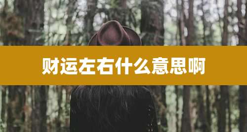 财运左右什么意思啊