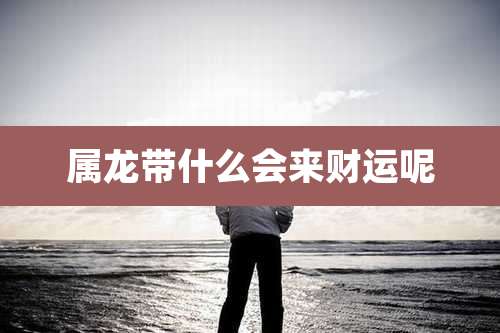 属龙带什么会来财运呢