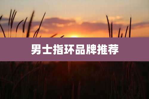 男士指环品牌推荐