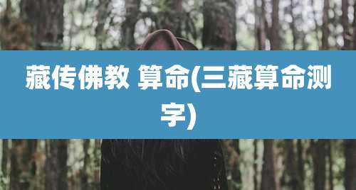 藏传佛教 算命(三藏算命测字)