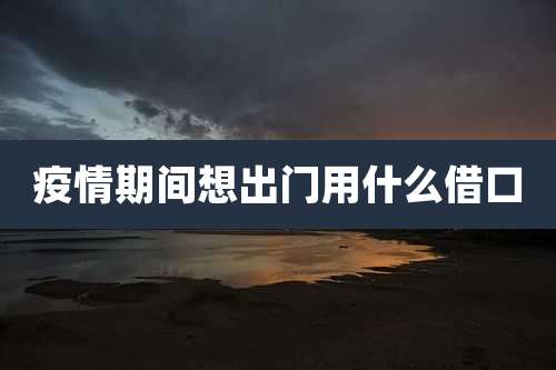 疫情期间想出门用什么借口