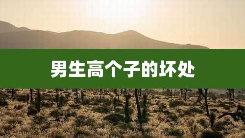 男生高个子的坏处