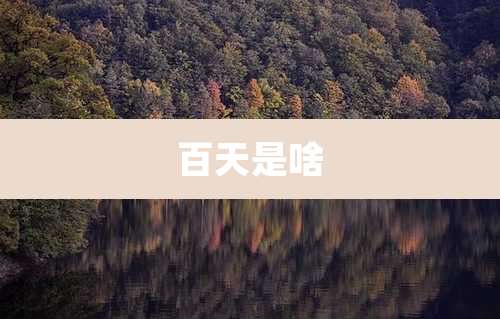 百天是啥