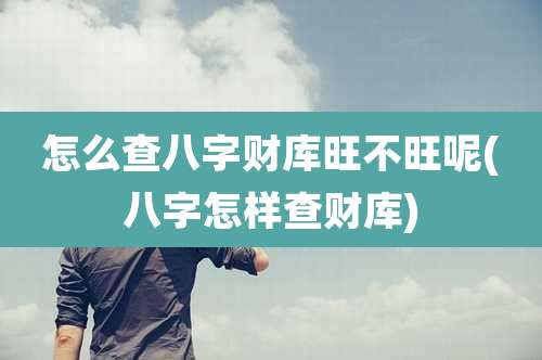 怎么查八字财库旺不旺呢(八字怎样查财库)