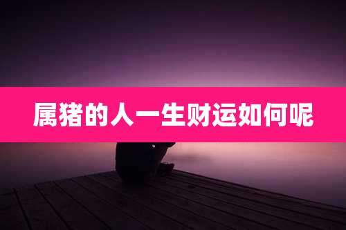 属猪的人一生财运如何呢