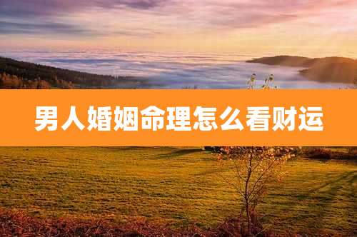 男人婚姻命理怎么看财运