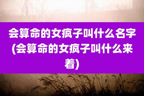 会算命的女疯子叫什么名字(会算命的女疯子叫什么来着)