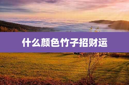 什么颜色竹子招财运