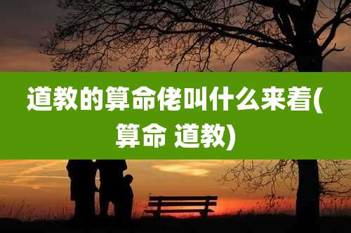 道教的算命佬叫什么来着(算命 道教)