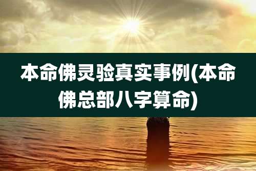 本命佛灵验真实事例(本命佛总部八字算命)
