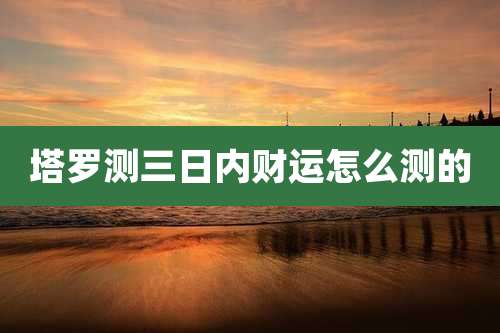 塔罗测三日内财运怎么测的
