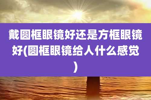 戴圆框眼镜好还是方框眼镜好(圆框眼镜给人什么感觉)