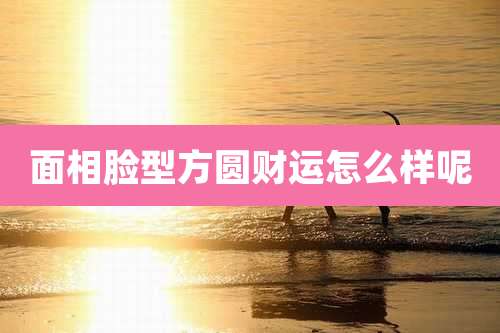 面相脸型方圆财运怎么样呢