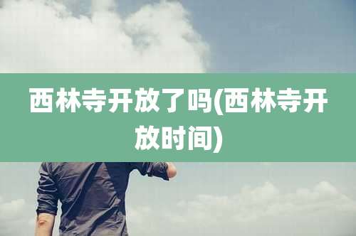 西林寺开放了吗(西林寺开放时间)