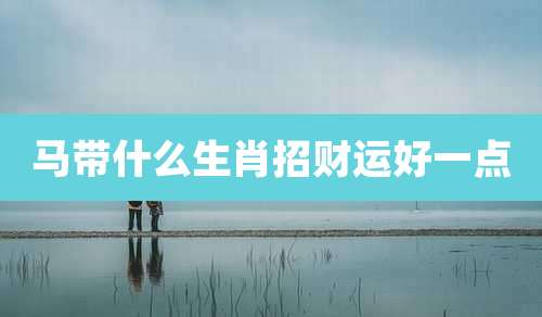 马带什么生肖招财运好一点