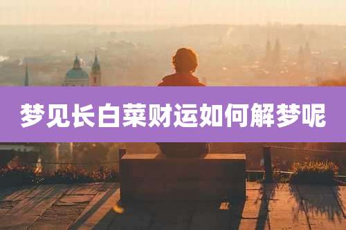 梦见长白菜财运如何解梦呢