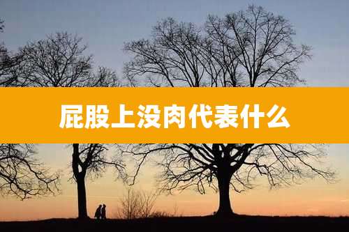 屁股上没肉代表什么