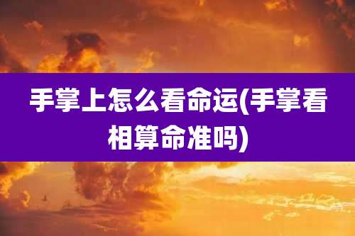 手掌上怎么看命运(手掌看相算命准吗)