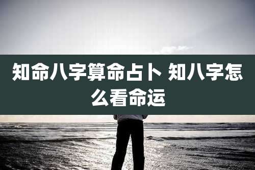 知命八字算命占卜 知八字怎么看命运