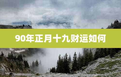 90年正月十九财运如何