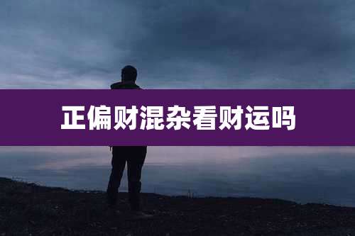 正偏财混杂看财运吗