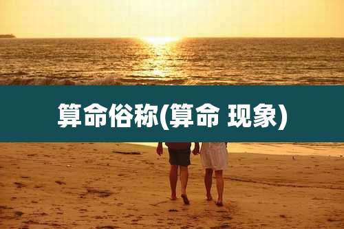 算命俗称(算命 现象)