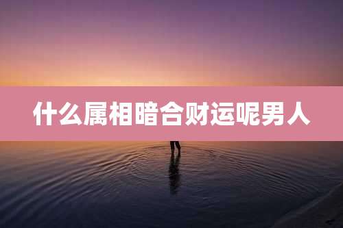 什么属相暗合财运呢男人