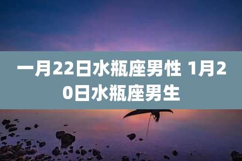 一月22日水瓶座男性 1月20日水瓶座男生