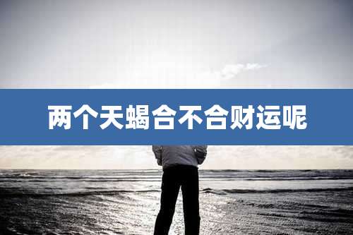 两个天蝎合不合财运呢