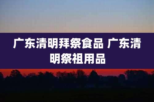 广东清明拜祭食品 广东清明祭祖用品
