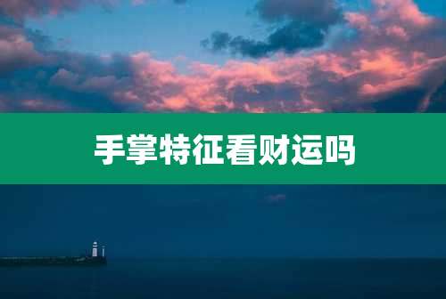 手掌特征看财运吗
