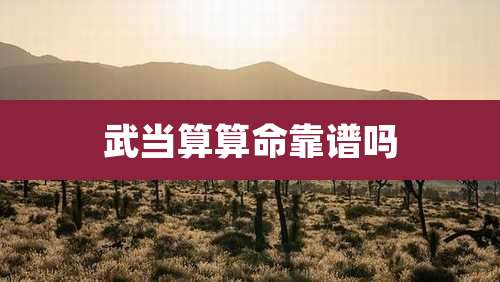 武当算算命靠谱吗