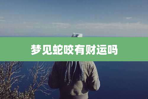 梦见蛇咬有财运吗