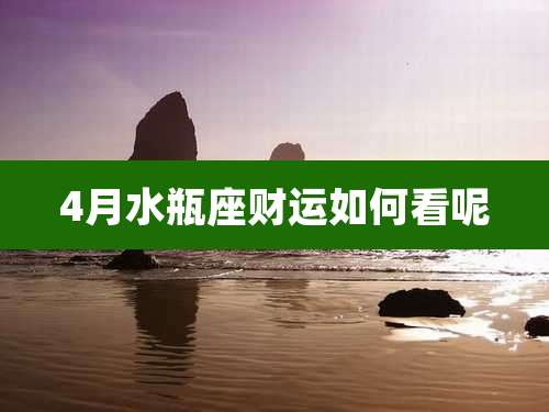 4月水瓶座财运如何看呢