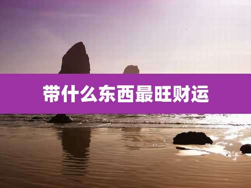 带什么东西最旺财运