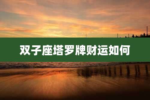 双子座塔罗牌财运如何