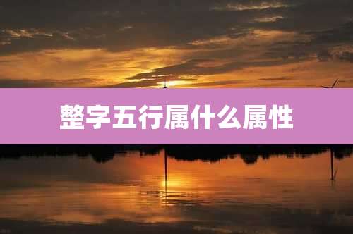 整字五行属什么属性