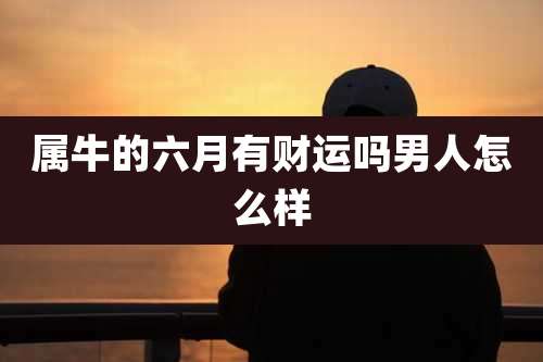 属牛的六月有财运吗男人怎么样